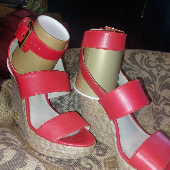 Michael Kors Orange Wedge Sandals - Picture 5 of 8